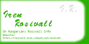 iren rosivall business card